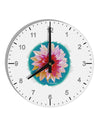 Watercolor Flower 10 InchRound Wall Clock with Numbers-Wall Clock-TooLoud-White-Davson Sales