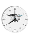 Tolerance And Acceptance 10 InchRound Wall Clock with Numbers-Wall Clock-TooLoud-White-Davson Sales