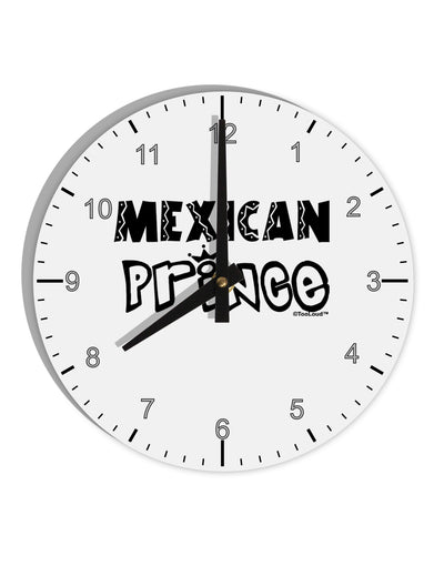 Mexican Prince - Cinco de Mayo 10 InchRound Wall Clock with Numbers by TooLoud-Wall Clock-TooLoud-White-Davson Sales