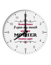 My Mother Comes Out 10 InchRound Wall Clock with Numbers-Wall Clock-TooLoud-White-Davson Sales