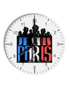 Je Suis Paris - Strong 10 InchRound Wall Clock with Numbers by TooLoud-Wall Clock-TooLoud-White-Davson Sales