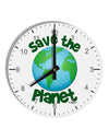 Save the Planet - Earth 10 InchRound Wall Clock with Numbers-Wall Clock-TooLoud-White-Davson Sales