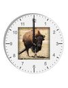 Strong Bison 10 InchRound Wall Clock with Numbers-Wall Clock-TooLoud-White-Davson Sales