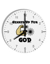 Geared Up For God 10 InchRound Wall Clock with Numbers by TooLoud-Wall Clock-TooLoud-White-Davson Sales