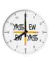 Charlie Charlie Challenge - Funny 10 InchRound Wall Clock with Numbers-Wall Clock-TooLoud-White-Davson Sales