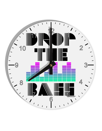 Drop the Bass 10 InchRound Wall Clock with Numbers-Wall Clock-TooLoud-White-Davson Sales