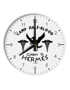 Camp Half Blood Cabin 11 Hermes 10 InchRound Wall Clock with Numbers by TooLoud