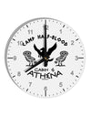 Camp Half Blood Cabin 6 Athena 10 InchRound Wall Clock with Numbers by TooLoud-Wall Clock-TooLoud-White-Davson Sales