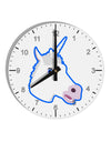 Fanciful Unicorn 10 InchRound Wall Clock with Numbers-Wall Clock-TooLoud-White-Davson Sales