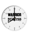 Warrior Princess Script 10 InchRound Wall Clock with Numbers-Wall Clock-TooLoud-White-Davson Sales