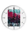 Chicago Abstract 2 10 InchRound Wall Clock with Numbers-Wall Clock-TooLoud-White-Davson Sales