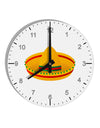 Sombrero Design 10 InchRound Wall Clock with Numbers by TooLoud-Wall Clock-TooLoud-White-Davson Sales