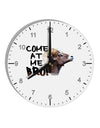 Come At Me Bro Big Horn 10 InchRound Wall Clock with Numbers-Wall Clock-TooLoud-White-Davson Sales