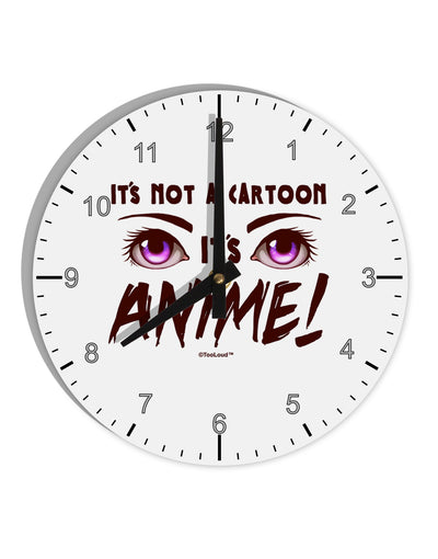 Not A Cartoon Eyes Magenta 10 InchRound Wall Clock with Numbers by TooLoud-Wall Clock-TooLoud-White-Davson Sales