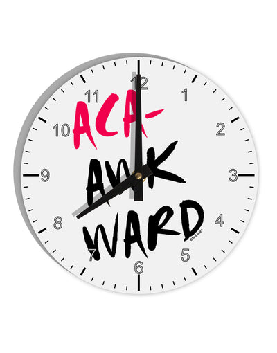 Aca-Awkward 10 InchRound Wall Clock with Numbers-Wall Clock-TooLoud-White-Davson Sales