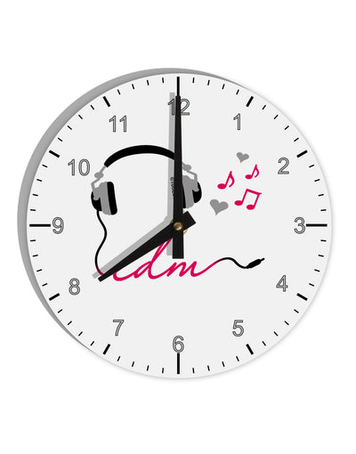 EDM Cord Pink 10 InchRound Wall Clock with Numbers-Wall Clock-TooLoud-White-Davson Sales