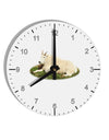 Ram Cutout 10 InchRound Wall Clock with Numbers-Wall Clock-TooLoud-White-Davson Sales