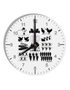 Twelve Days of Christmas 10 InchRound Wall Clock with Numbers-Wall Clock-TooLoud-White-Davson Sales