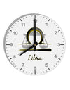 Libra Symbol 10 InchRound Wall Clock with Numbers-Wall Clock-TooLoud-White-Davson Sales