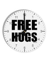 Free Hugs 10 InchRound Wall Clock with Numbers-Wall Clock-TooLoud-White-Davson Sales