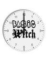 Basic Witch 10 InchRound Wall Clock with Numbers-Wall Clock-TooLoud-White-Davson Sales