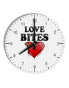 Love Bites 10 InchRound Wall Clock with Numbers-Wall Clock-TooLoud-White-Davson Sales