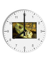 Menacing Turtle 10 InchRound Wall Clock with Numbers-Wall Clock-TooLoud-White-Davson Sales