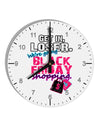 We're going Black Friday Shopping 10 InchRound Wall Clock with Numbers-Wall Clock-TooLoud-White-Davson Sales