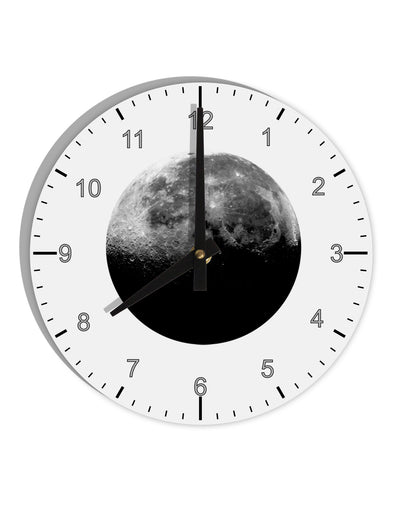 Moon of Earth 10 InchRound Wall Clock with Numbers-Wall Clock-TooLoud-White-Davson Sales