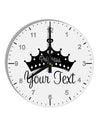 Personalized Princess -Name- Design 10 InchRound Wall Clock with Numbers-Wall Clock-TooLoud-White-Davson Sales