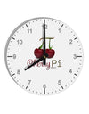 Cherry Pi 10 InchRound Wall Clock with Numbers-Wall Clock-TooLoud-White-Davson Sales