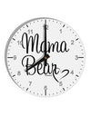 Mama Bear with Heart - Mom Design 10 InchRound Wall Clock with Numbers by TooLoud-Wall Clock-TooLoud-White-Davson Sales