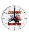 Lionfish Hunter 10 InchRound Wall Clock with Numbers-Wall Clock-TooLoud-White-Davson Sales