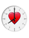 Cute Cartoon Heart 10 InchRound Wall Clock with Numbers by TooLoud-Wall Clock-TooLoud-White-Davson Sales