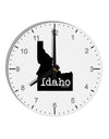 Idaho - United States Shape 10 InchRound Wall Clock with Numbers-Wall Clock-TooLoud-White-Davson Sales