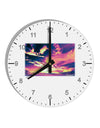 Blue Mesa Reservoir Surreal 10 InchRound Wall Clock with Numbers-Wall Clock-TooLoud-White-Davson Sales