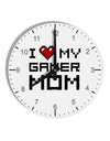 I Heart My Gamer Mom 10 InchRound Wall Clock with Numbers by TooLoud-Wall Clock-TooLoud-White-Davson Sales