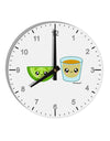 Cute Tequila Shot and Lime Wedge 10 InchRound Wall Clock with Numbers by TooLoud-Wall Clock-TooLoud-White-Davson Sales