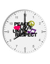 PLUR Distressed Text 10 InchRound Wall Clock with Numbers-Wall Clock-TooLoud-White-Davson Sales