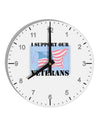 Support Our Veterans 10 InchRound Wall Clock with Numbers-Wall Clock-TooLoud-White-Davson Sales