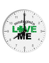 Irish Girls Love Me 10 InchRound Wall Clock with Numbers-Wall Clock-TooLoud-White-Davson Sales