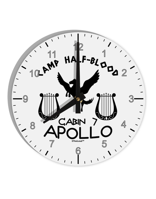 Cabin 7 Apollo Camp Half Blood 10 InchRound Wall Clock with Numbers-Wall Clock-TooLoud-White-Davson Sales