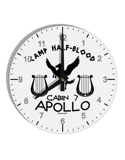 Cabin 7 Apollo Camp Half Blood 10 InchRound Wall Clock with Numbers