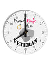 Wife of Veteran 10 InchRound Wall Clock with Numbers-Wall Clock-TooLoud-White-Davson Sales