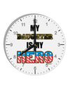 My Daughter is My Hero - Armed Forces 10 InchRound Wall Clock with Numbers by TooLoud-Wall Clock-TooLoud-White-Davson Sales