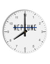 Planet Neptune Text Only 10 InchRound Wall Clock with Numbers by TooLoud-Wall Clock-TooLoud-White-Davson Sales