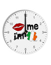 Kiss and Irish Flag Shamrock - Kiss Me I'm Irish 10 InchRound Wall Clock with Numbers by TooLoud-Wall Clock-TooLoud-White-Davson Sales