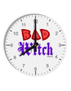 Bad Witch Color Red 10 InchRound Wall Clock with Numbers-Wall Clock-TooLoud-White-Davson Sales