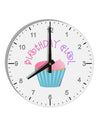 Birthday Girl - Candle Cupcake 10 InchRound Wall Clock with Numbers by TooLoud-Wall Clock-TooLoud-White-Davson Sales