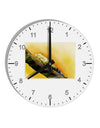 Iguana Watercolor 10 InchRound Wall Clock with Numbers-Wall Clock-TooLoud-White-Davson Sales